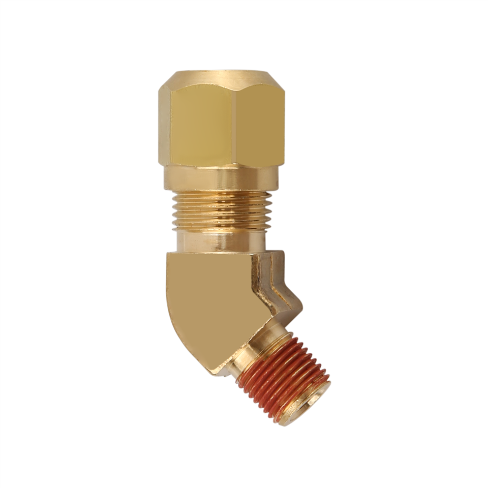 Tiwb neilon brêc aer penelin gwrywaidd 45 gradd sefydlog